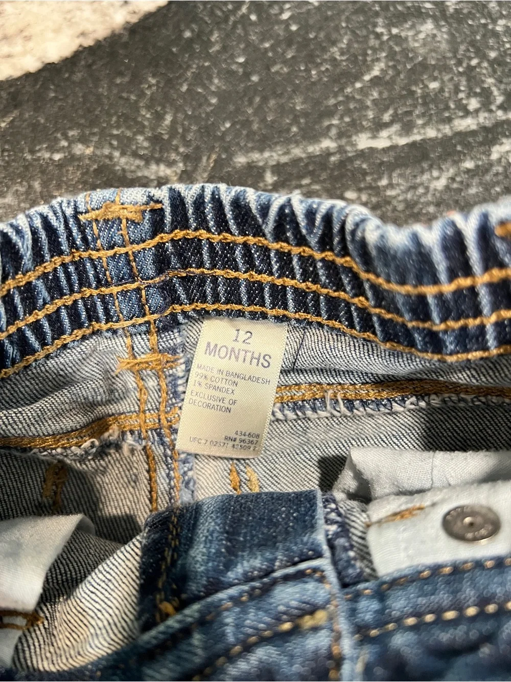 OshKosh B’gosh Girls Classic Blue Denim Jeans 12 Months